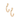 Gold Adésẹ̀wà hoops with side view of mask charm, small size.
