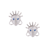 Adéọlá Pavé Mask Stud Earrings