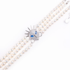 Ìdòlá Triple-Strand Pearl Bracelet with Sapphire-Eyed Mask