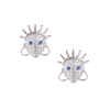 Adéọlá Pavé Mask Stud Earrings